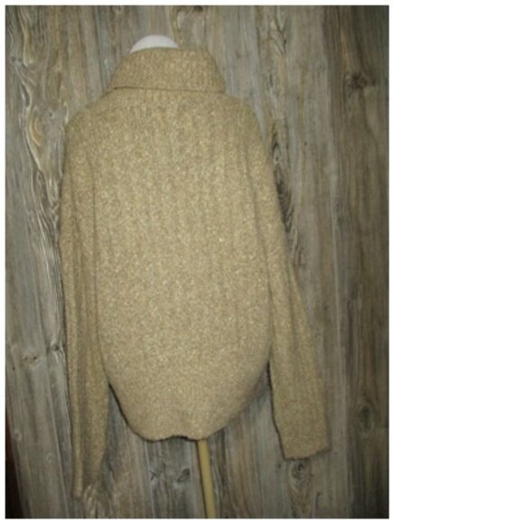William Rast Womens Oatmeal Wool Blend Turtleneck Sweater Sz. M Grunge Cabincore - Picture 3 of 15